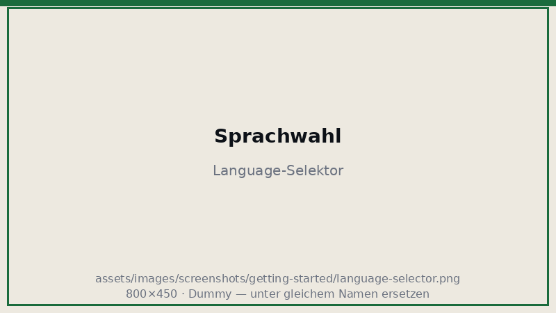 Sprachwahl
