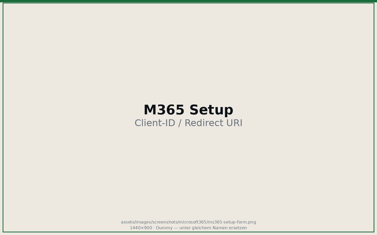 Setup M365