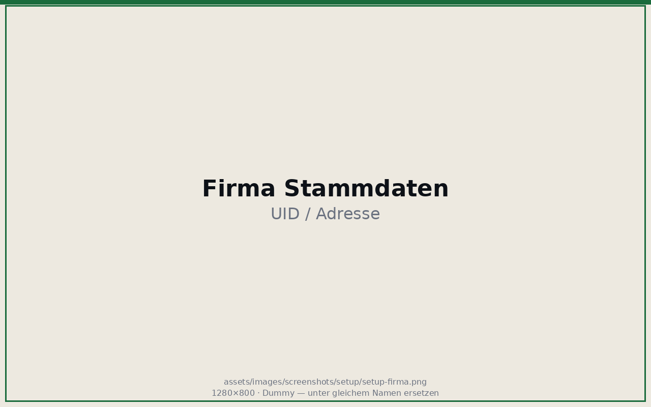 Firma Stammdaten